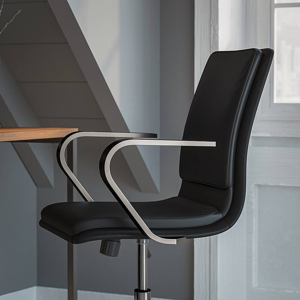 Alt View 15. Alamont Home - Designer Executive Swivel Office Chair with Arms - Black/Chrome.