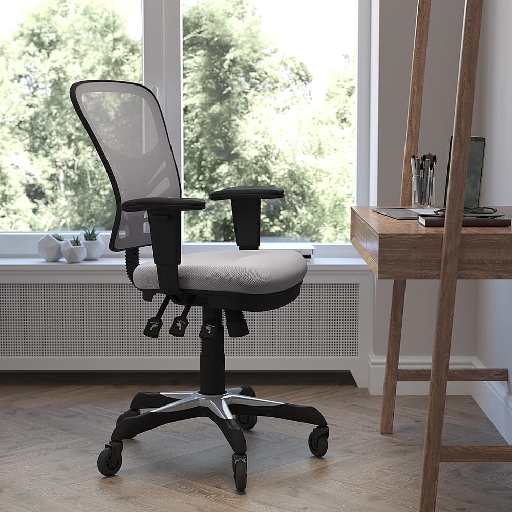 Alt View 11. Alamont Home - Mid-Back Ergonomic Multifunction Mesh Chair with Polyurethane Wheels - Gray.