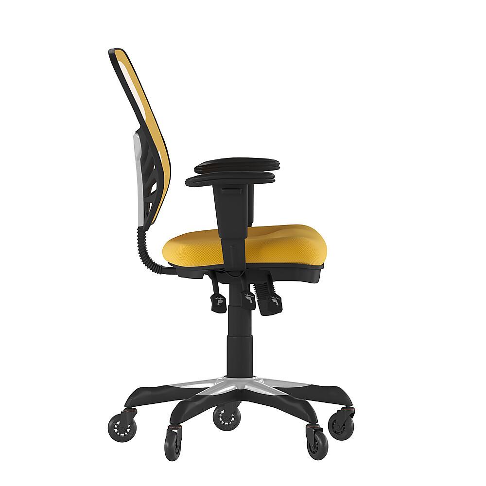 Alt View 15. Alamont Home - Mid-Back Ergonomic Multifunction Mesh Chair with Polyurethane Wheels - Yellow-Orange.