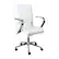 Front. Alamont Home - Designer Executive Swivel Office Chair with Arms - White/Chrome.