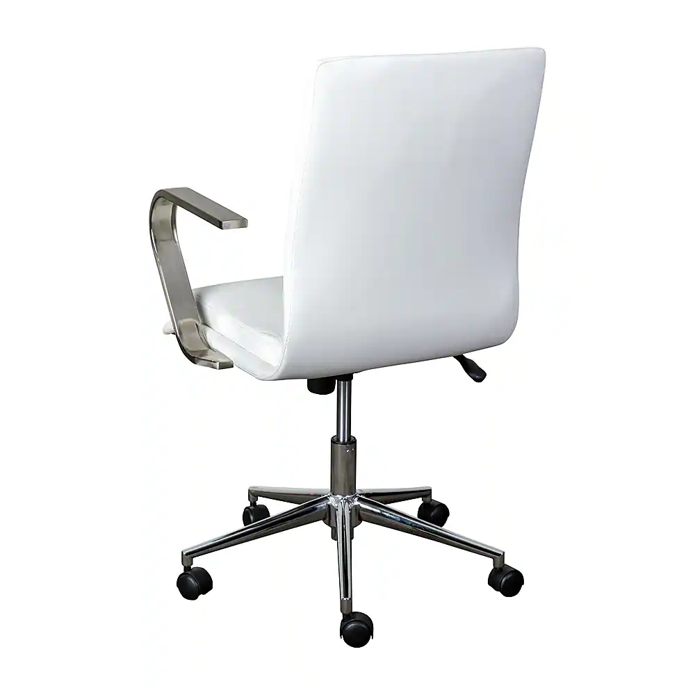Alt View 16. Alamont Home - Designer Executive Swivel Office Chair with Arms - White/Chrome.