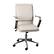 Front. Alamont Home - Designer Executive Swivel Office Chair with Arms - Taupe/Chrome.
