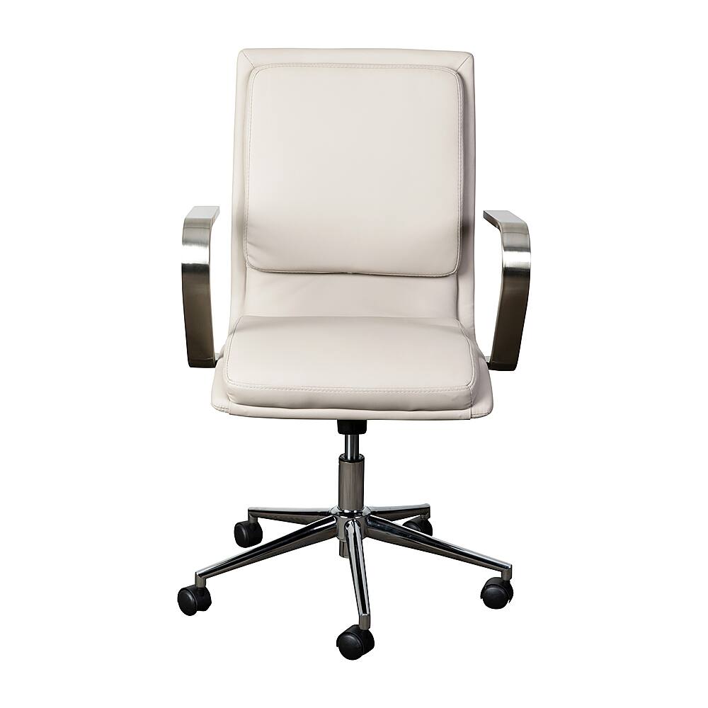 Alt View 11. Alamont Home - Designer Executive Swivel Office Chair with Arms - Taupe/Chrome.