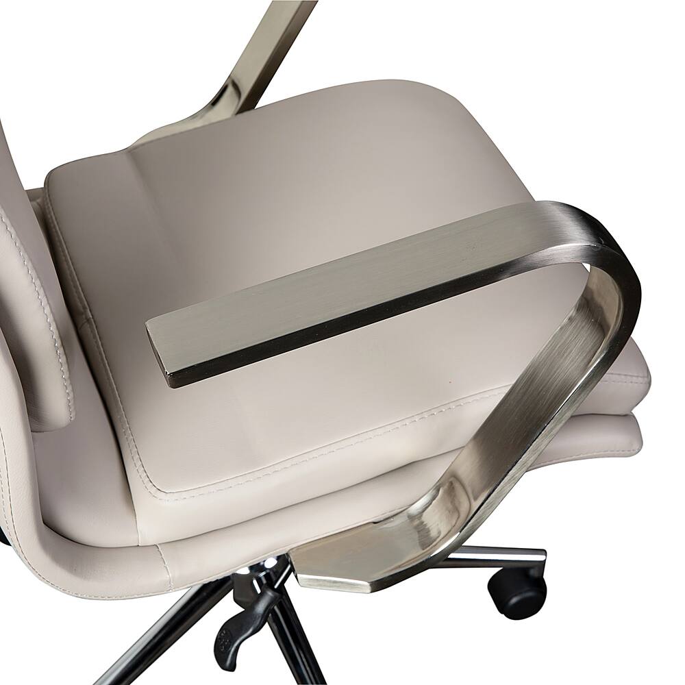 Alt View 17. Alamont Home - Designer Executive Swivel Office Chair with Arms - Taupe/Chrome.