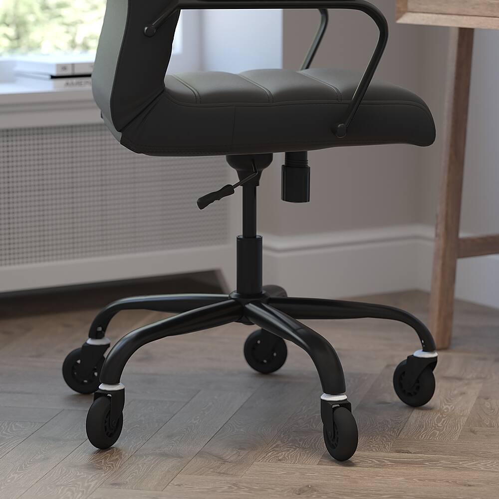 Alt View 14. Alamont Home - Executive Chair on Skate Wheels - Black LeatherSoft/Black Frame.