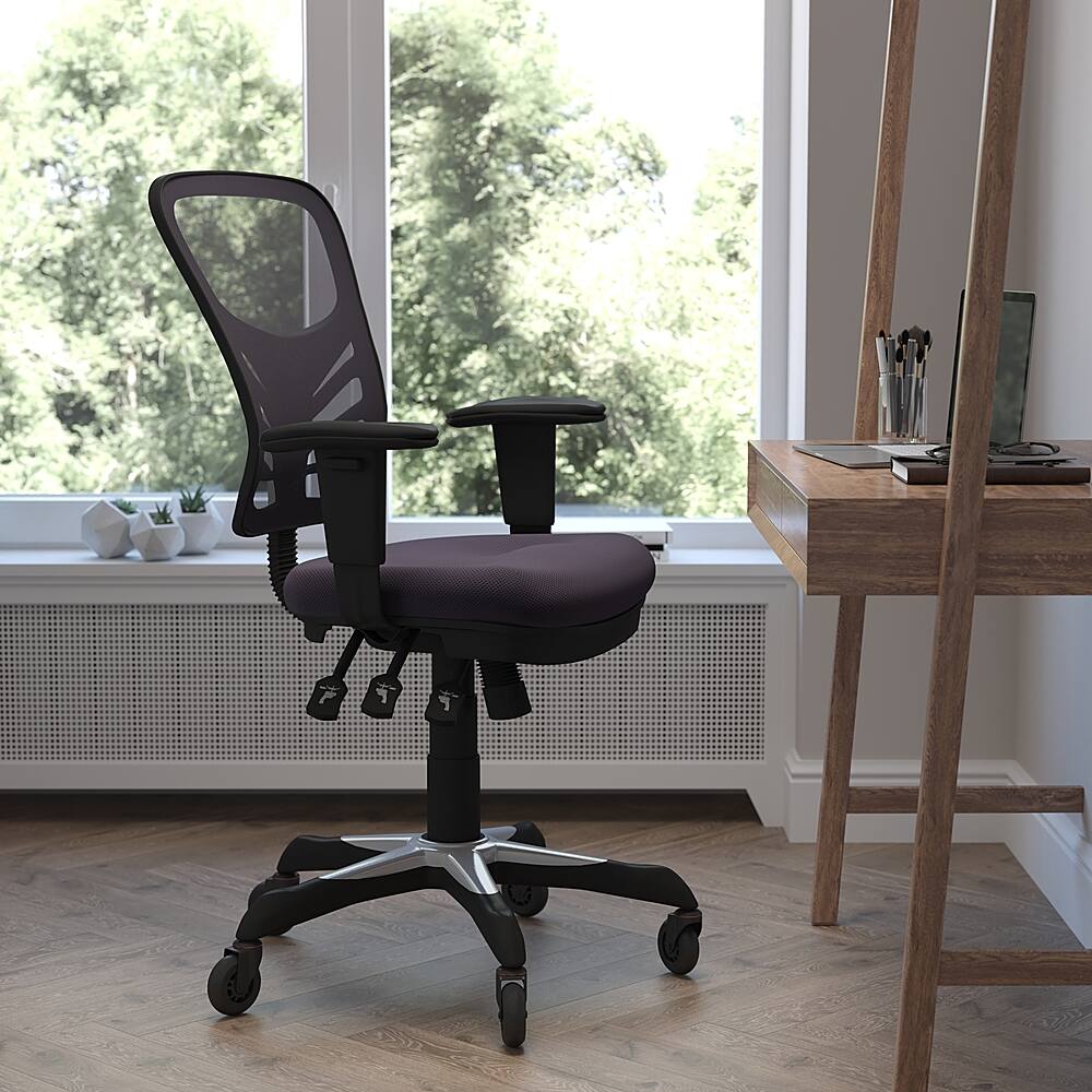 Alt View 11. Alamont Home - Mid-Back Ergonomic Multifunction Mesh Chair with Polyurethane Wheels - Dark Gray.