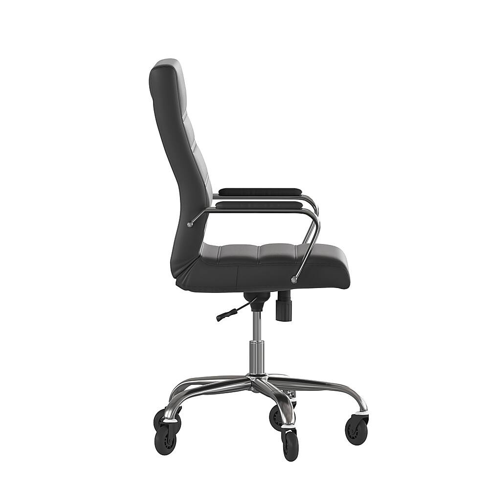 Alt View 15. Alamont Home - Executive Chair on Skate Wheels - Black LeatherSoft/Chrome Frame.