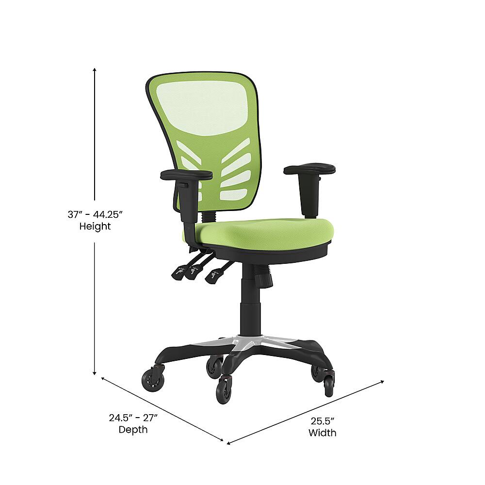 Alt View 12. Alamont Home - Mid-Back Ergonomic Multifunction Mesh Chair with Polyurethane Wheels - Green.