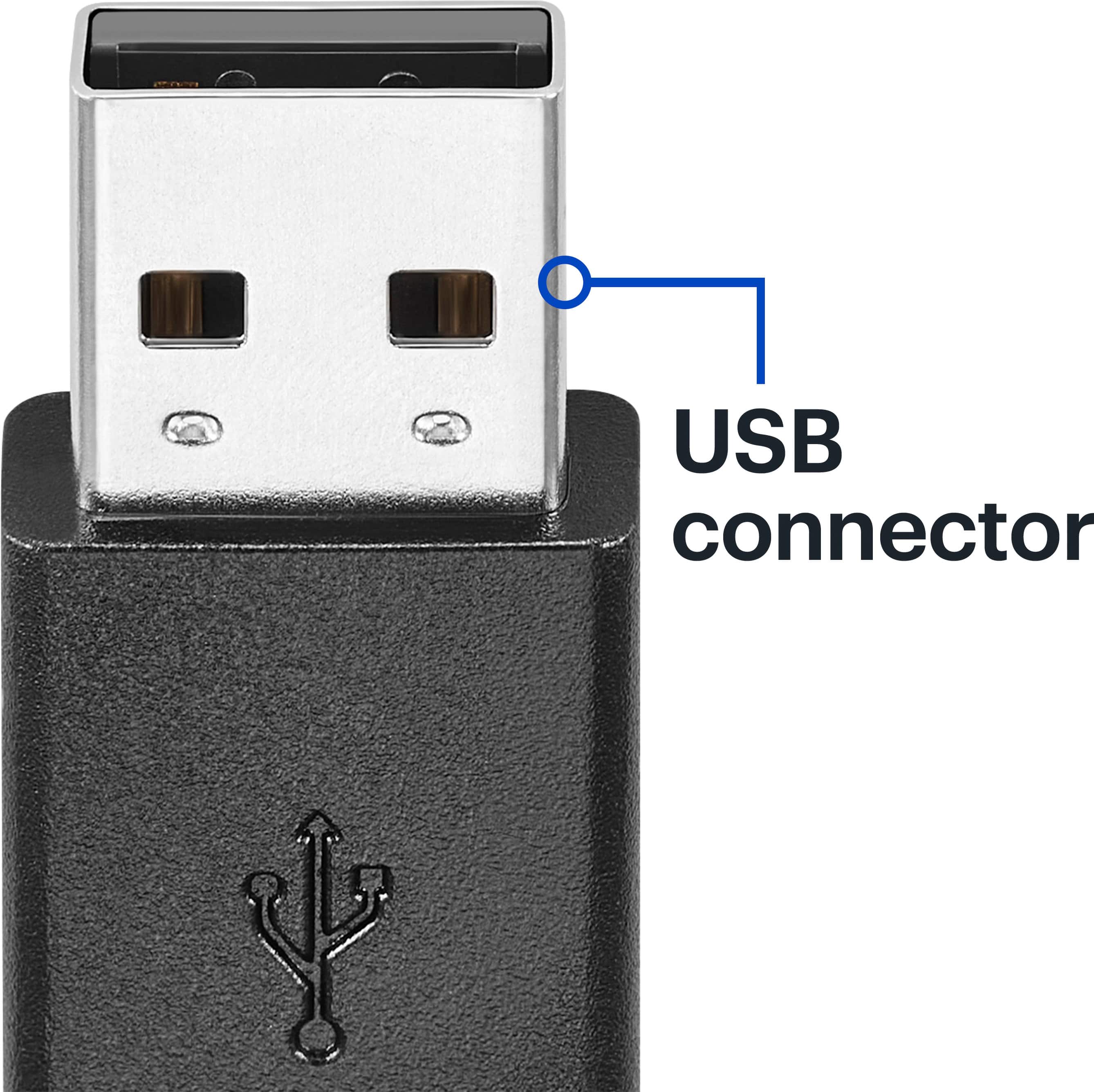 Alt View 11. Best Buy essentials™ - Female USB-C to Male USB Adapter (2-Pack) - Black.