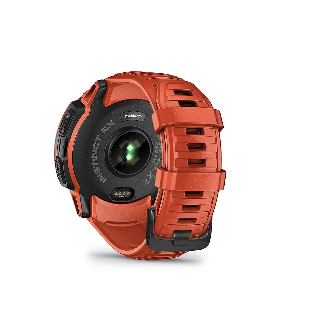 Back. Garmin - Instinct 2X Solar Smartwatch 50 mm Fiber-reinforced Polymer - Red.