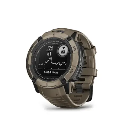 Front. Garmin - Instinct 2X Solar Tactical Edition Smartwatch 50 mm Fiber-reinforced Polymer - Tan.