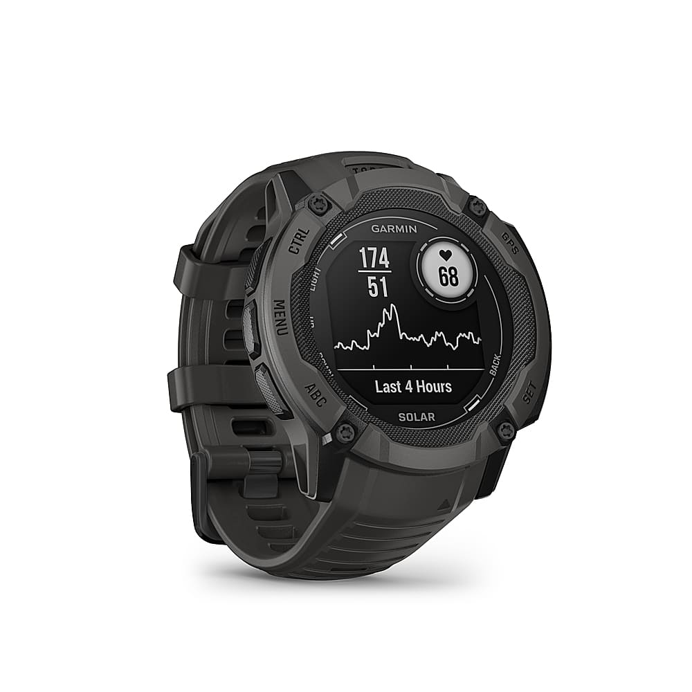 Angle. Garmin - Instinct 2X Solar Smartwatch 50 mm Fiber-reinforced Polymer - Gray.