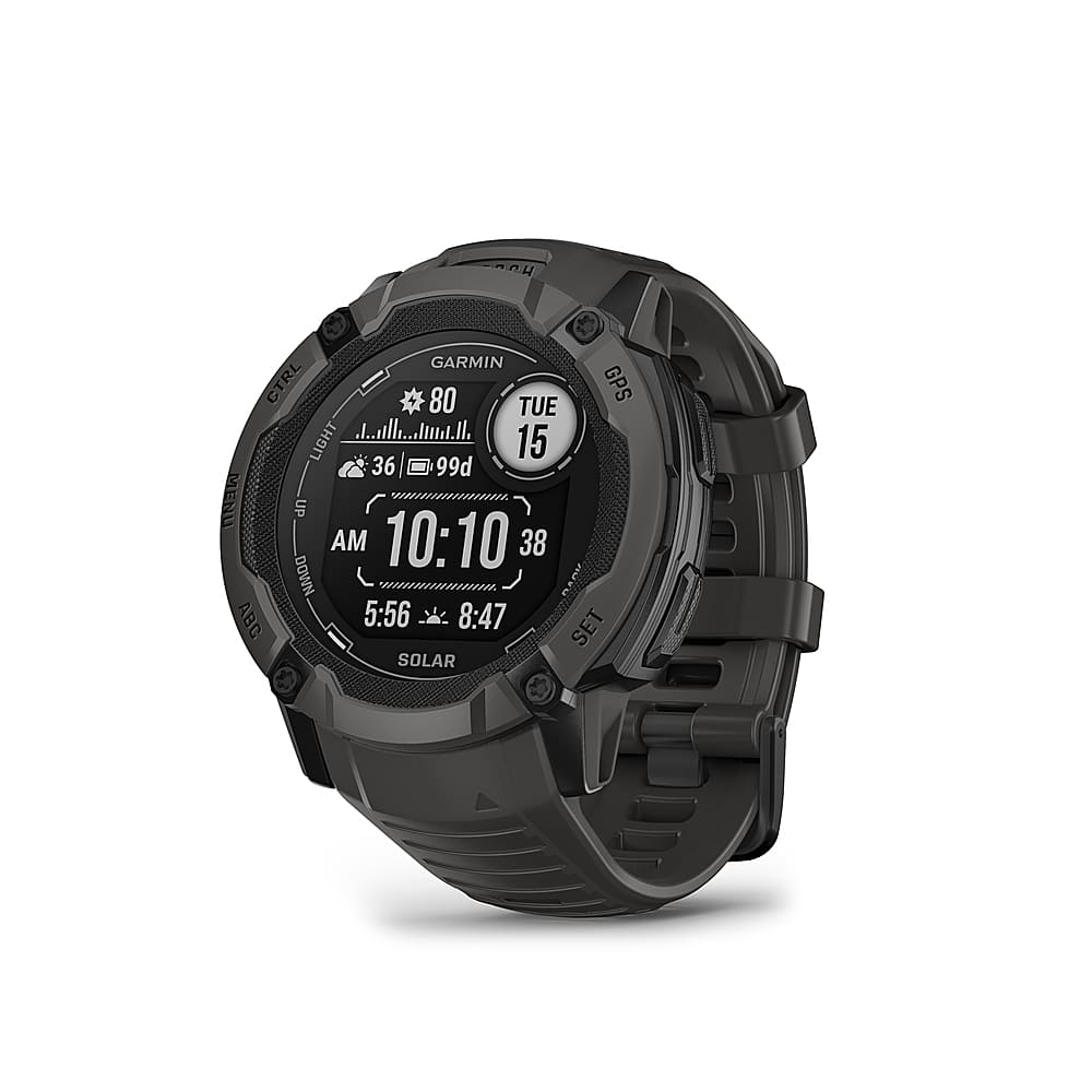 Garmin - Instinct 2X Solar Smartwatch 50 mm Fiber-reinforced Polymer - Gray - (2023) - Front_Zoom