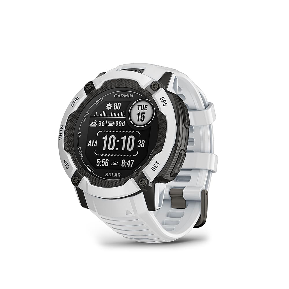 Garmin - Instinct 2X Solar Smartwatch 50 mm Fiber-reinforced Polymer - White - (2023) - Front_Zoom