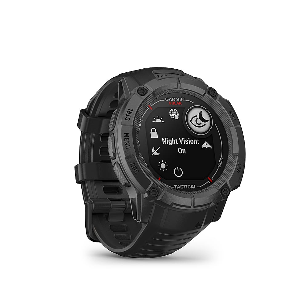 Angle. Garmin - Instinct 2X Solar Tactical Edition Smartwatch 50 mm Fiber-reinforced Polymer - Black.