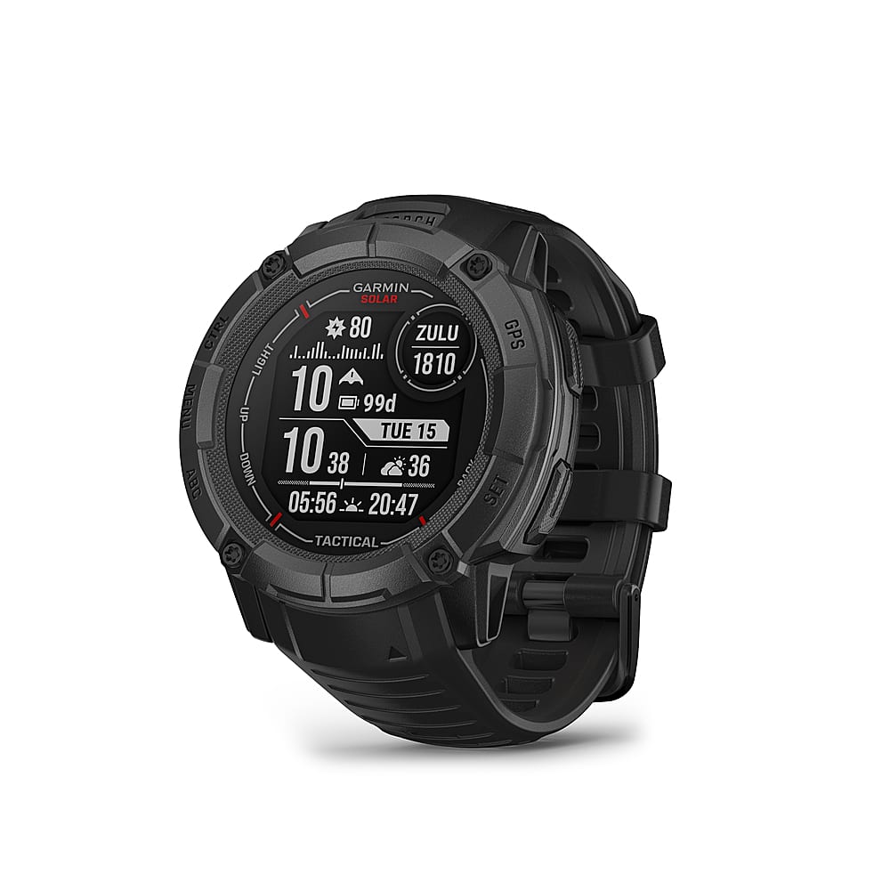 Garmin - Instinct 2X Solar Tactical Edition Smartwatch 50 mm Fiber-reinforced Polymer - Black - (2023) - Front_Zoom