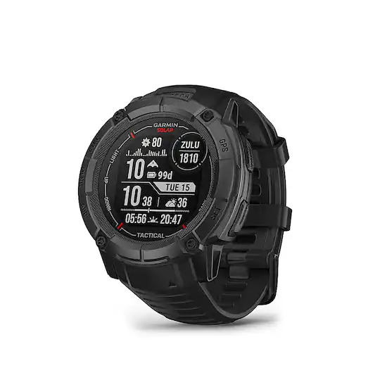 Garmin Instinct 2X Solar Tactical Edition Smartwatch 50 mm Fiber reinforced Polymer Black 010 02805 13 Best Buy