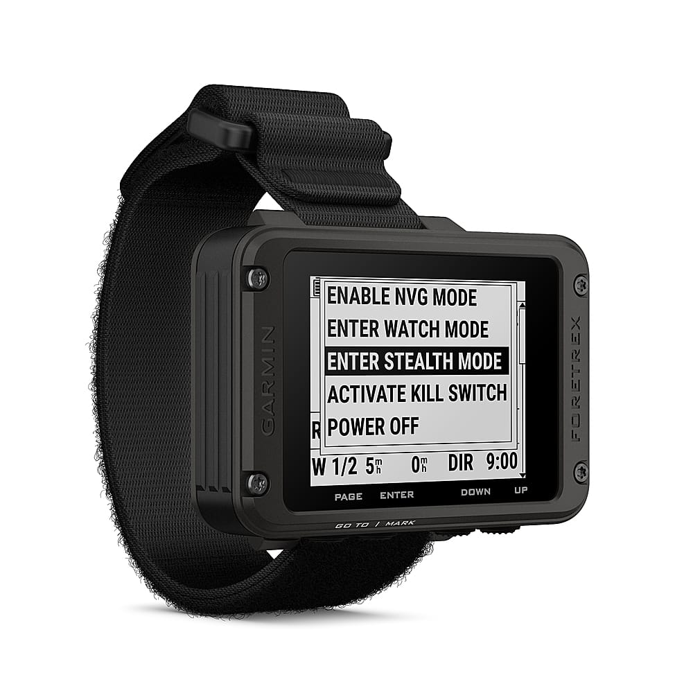 Angle. Garmin - Foretrex 801 GPS Smartwatch Navigator with Strap 73 mm Fiber-Reinforced Polymer - Black.