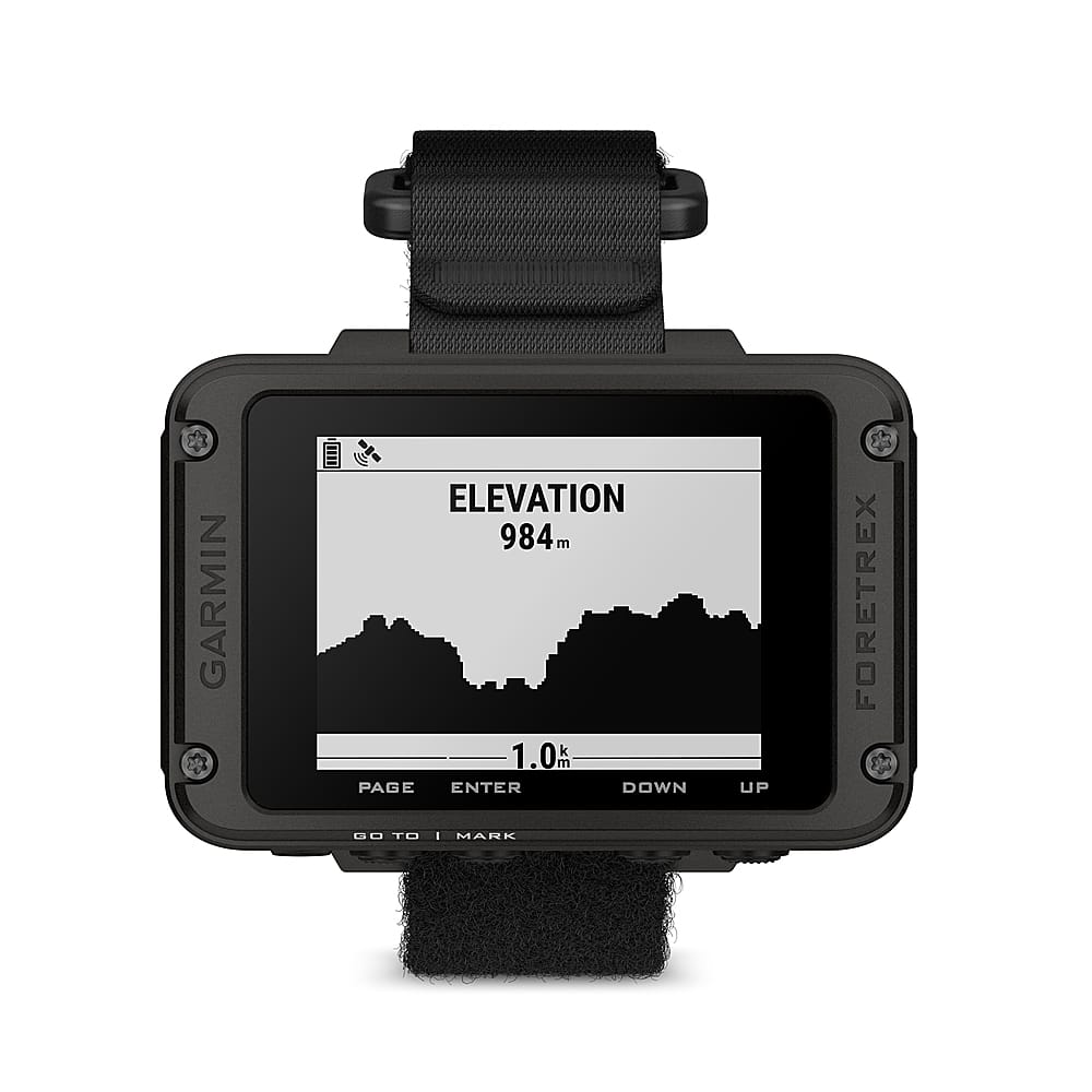 Front. Garmin - Foretrex 801 GPS Smartwatch Navigator with Strap 73 mm Fiber-Reinforced Polymer - Black.