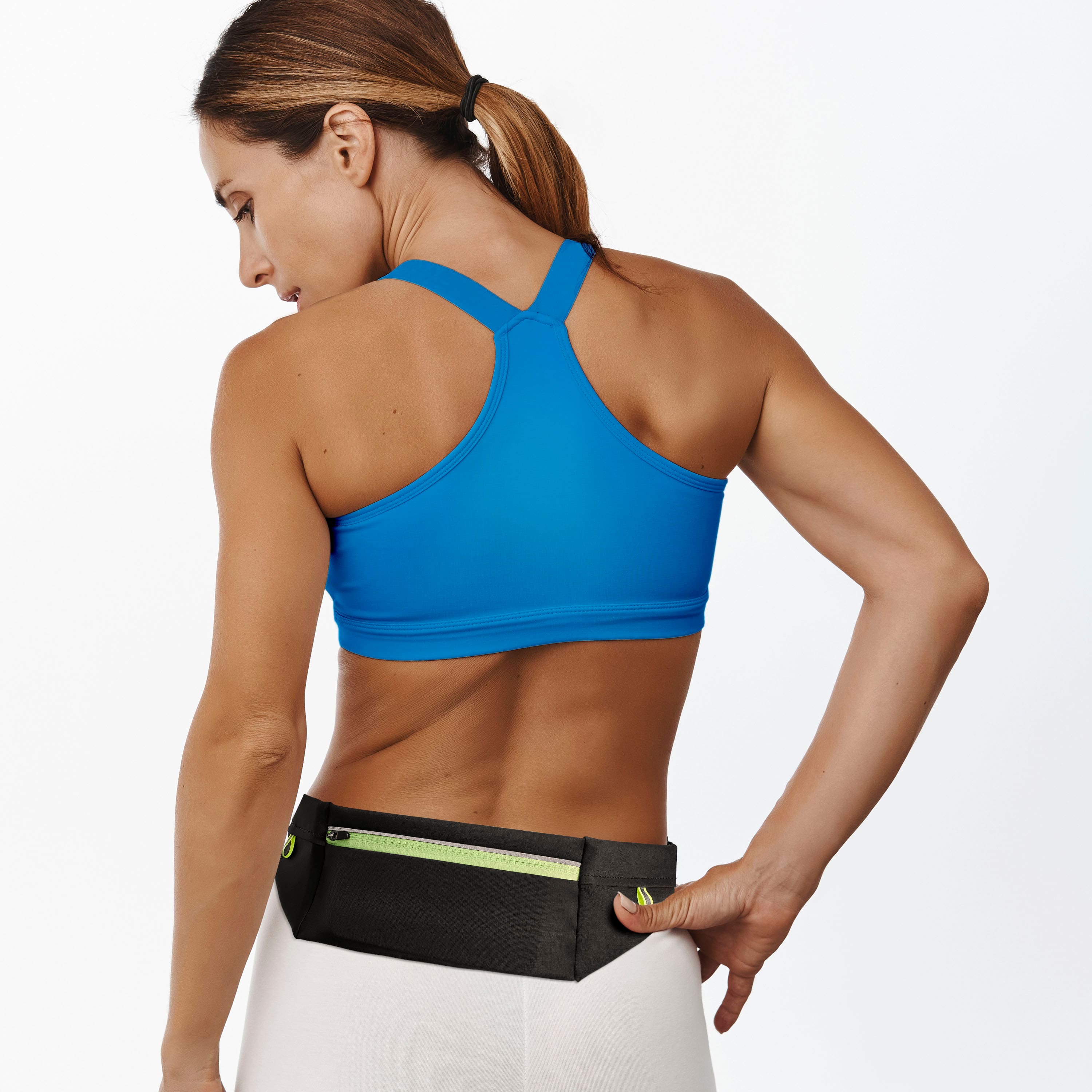 Alt View 1. Insignia™ - Running Belt for Phone Screens up to 7" - Black/Neon Green.