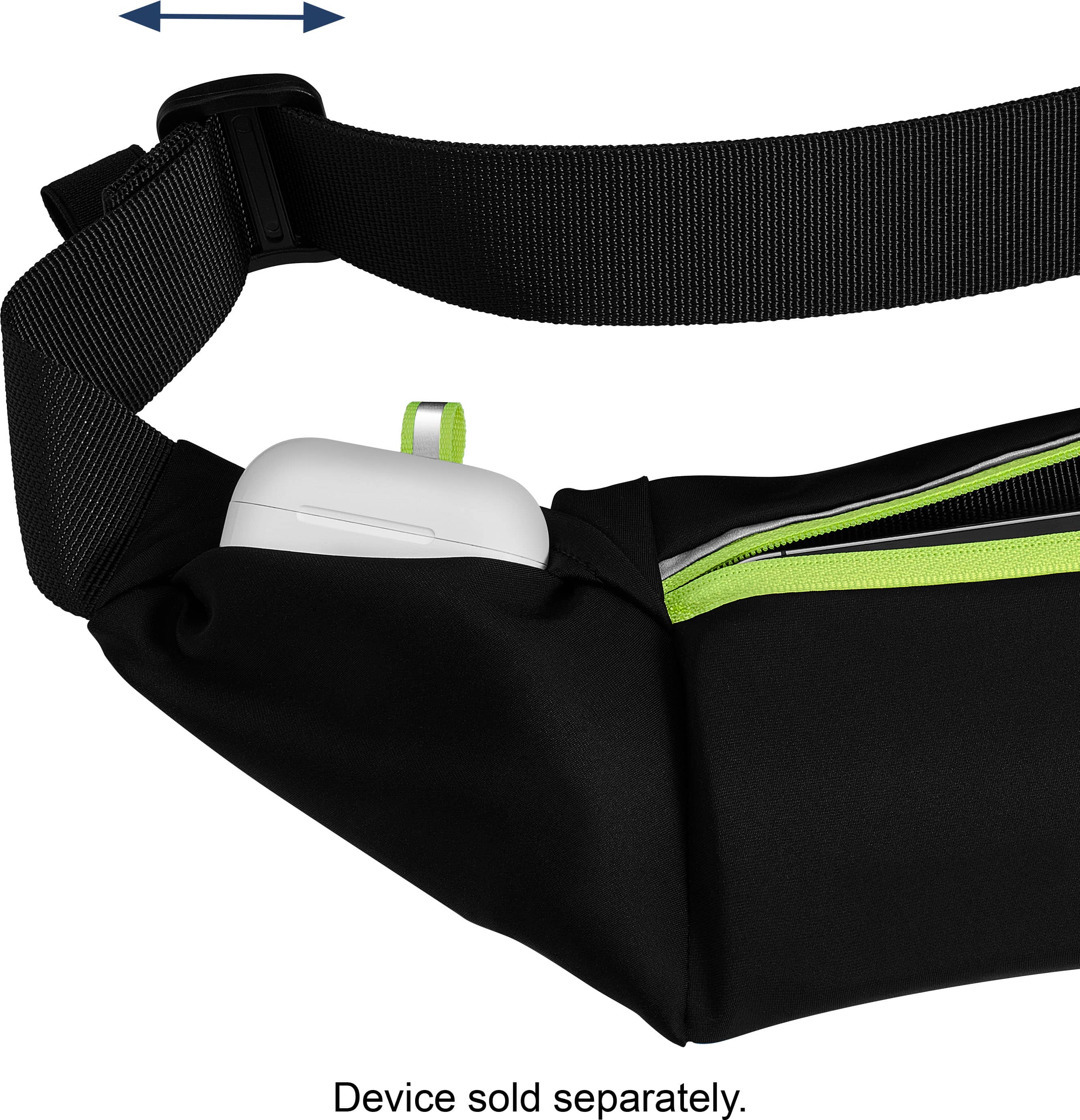 Alt View 2. Insignia™ - Running Belt for Phone Screens up to 7" - Black/Neon Green.