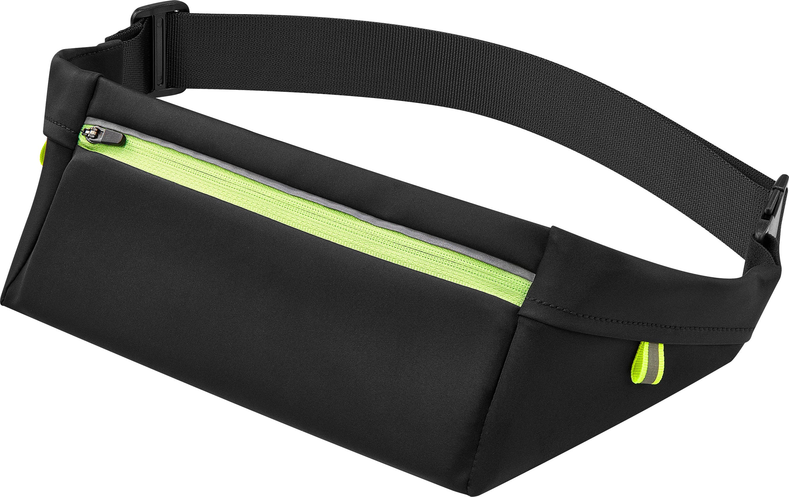 Angle. Insignia™ - Running Belt for Phone Screens up to 7" - Black/Neon Green.