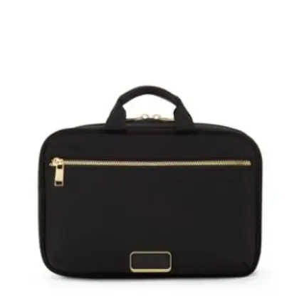 Front. TUMI - Voyageur Madeline Cosmetic - Black/Gold.