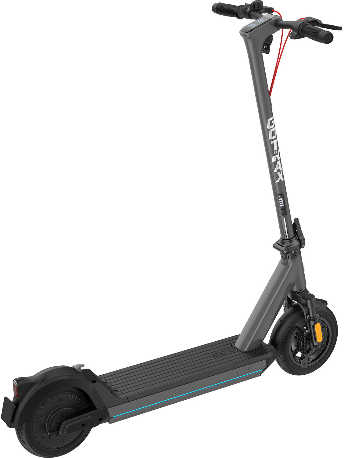 Left View: GoTrax - G6 Commute Electric Scooter w/48mi Max operating Range & 20 Max Speed - Gray