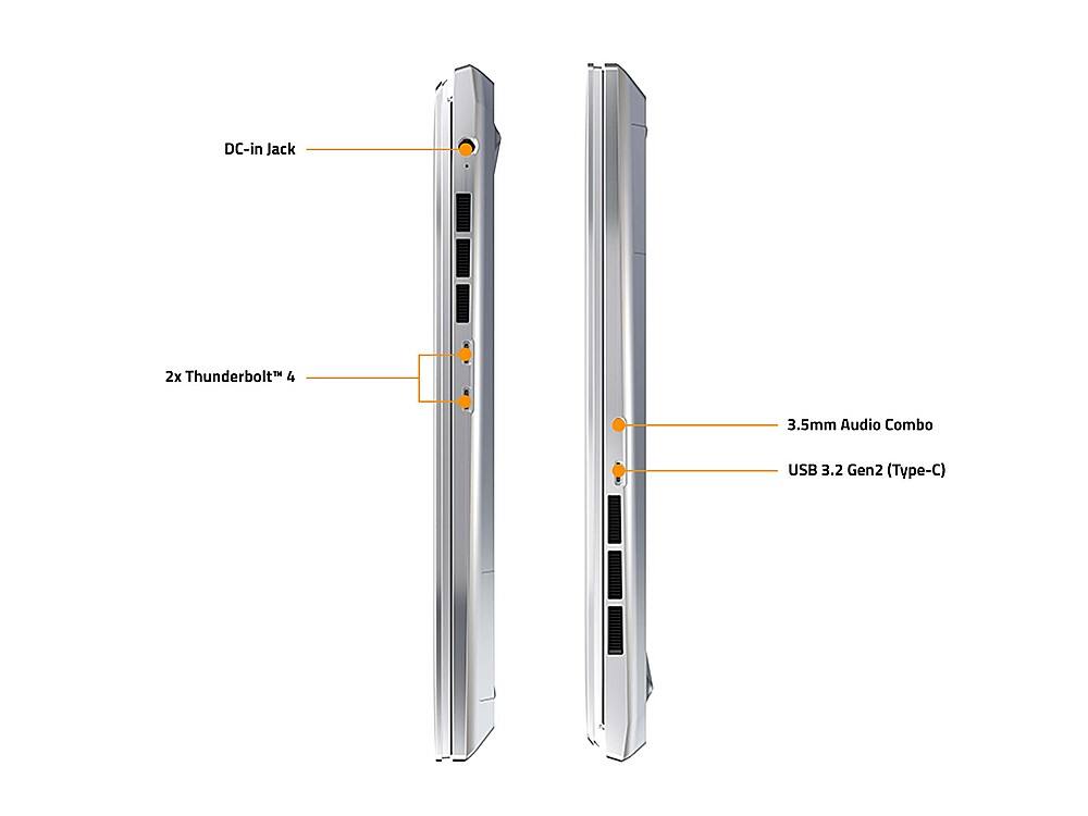 Alt View 11. GIGABYTE - AERO 16" Gaming Laptop 3840x2400 (UHD) - Intel i7-12700H with 16GB DDR4 - NVIDIA GeForce RTX3070 Ti - 2TB SSD - Silver.