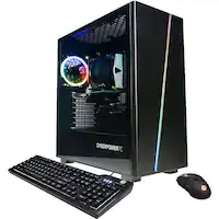 CyberPowerPC - Gamer Master Gaming Desktop - AMD Ryzen 7 7700 - 16GB Memory - NVIDIA GeForce RTX 4070 - 1TB SSD - Black - Angle_Zoom