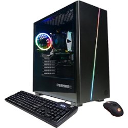 CyberPowerPC - Gamer Master Gaming Desktop - AMD Ryzen 7 7700 - 16GB Memory - NVIDIA GeForce RTX 4070 - 1TB SSD - Black - Angle_Zoom