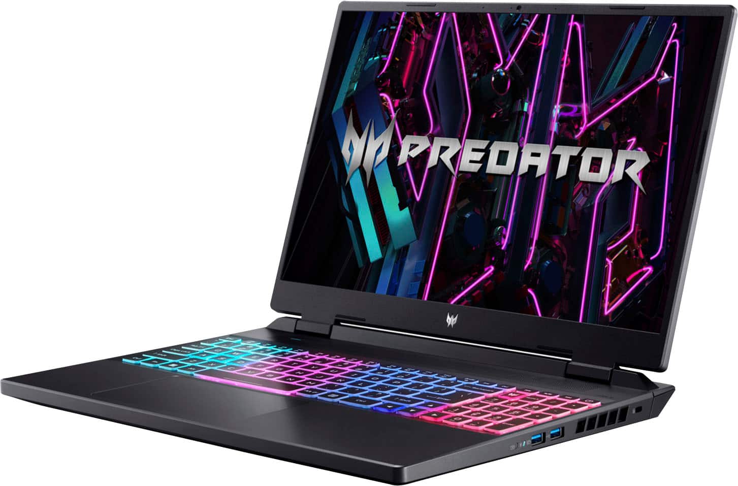 Left. Acer - Predator Helios Neo 16" WUXGA 165Hz IPS Gaming Laptop - Intel i5-13500HX – GeForce RTX 4050 with 16GB DDR5– 512GB SSD - Steel Gray.