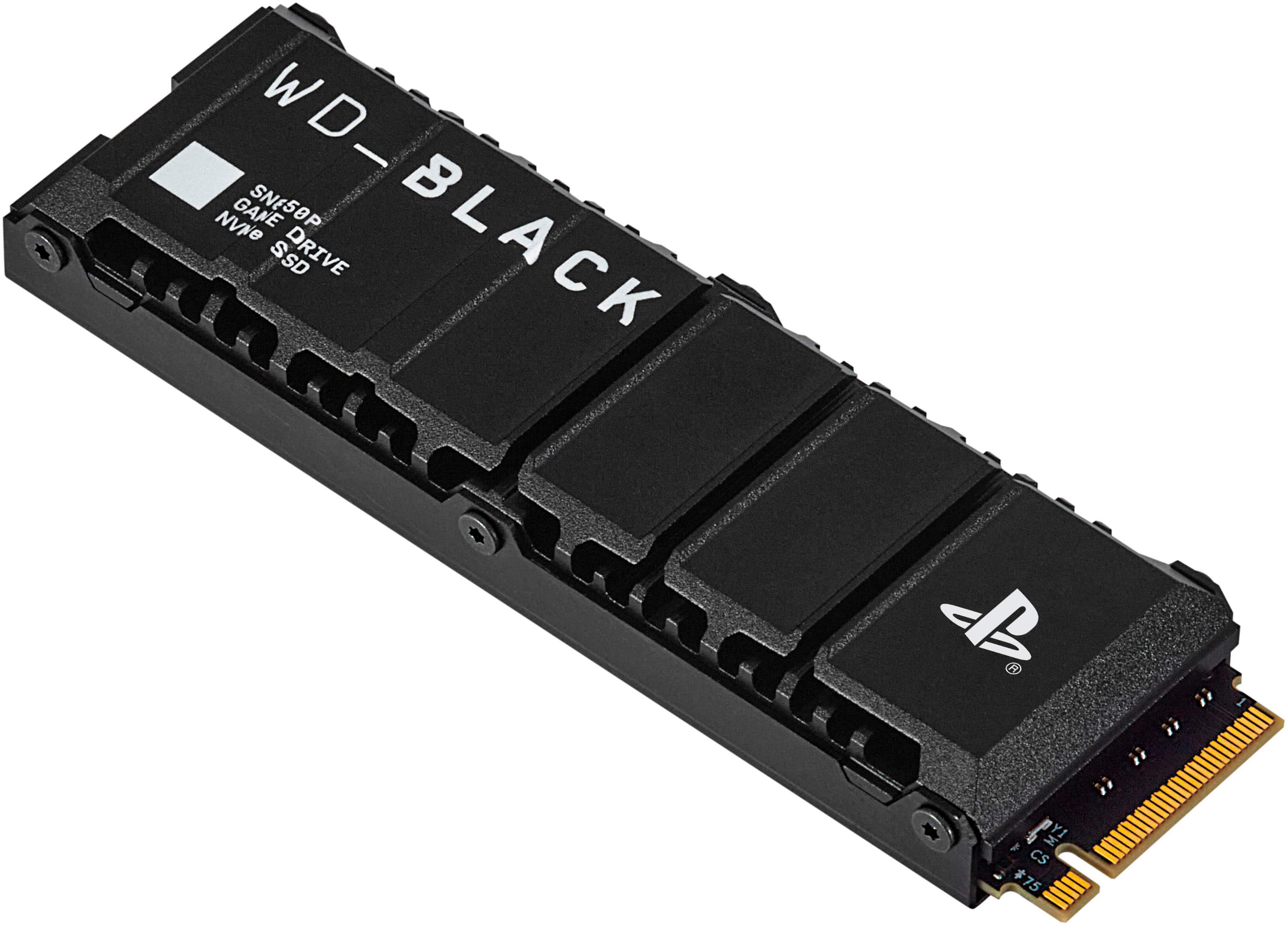 Alt View 1. WD - BLACK SN850P 4TB Internal SSD PCIe Gen 4 x4 with Heatsink for PS5 - Black.
