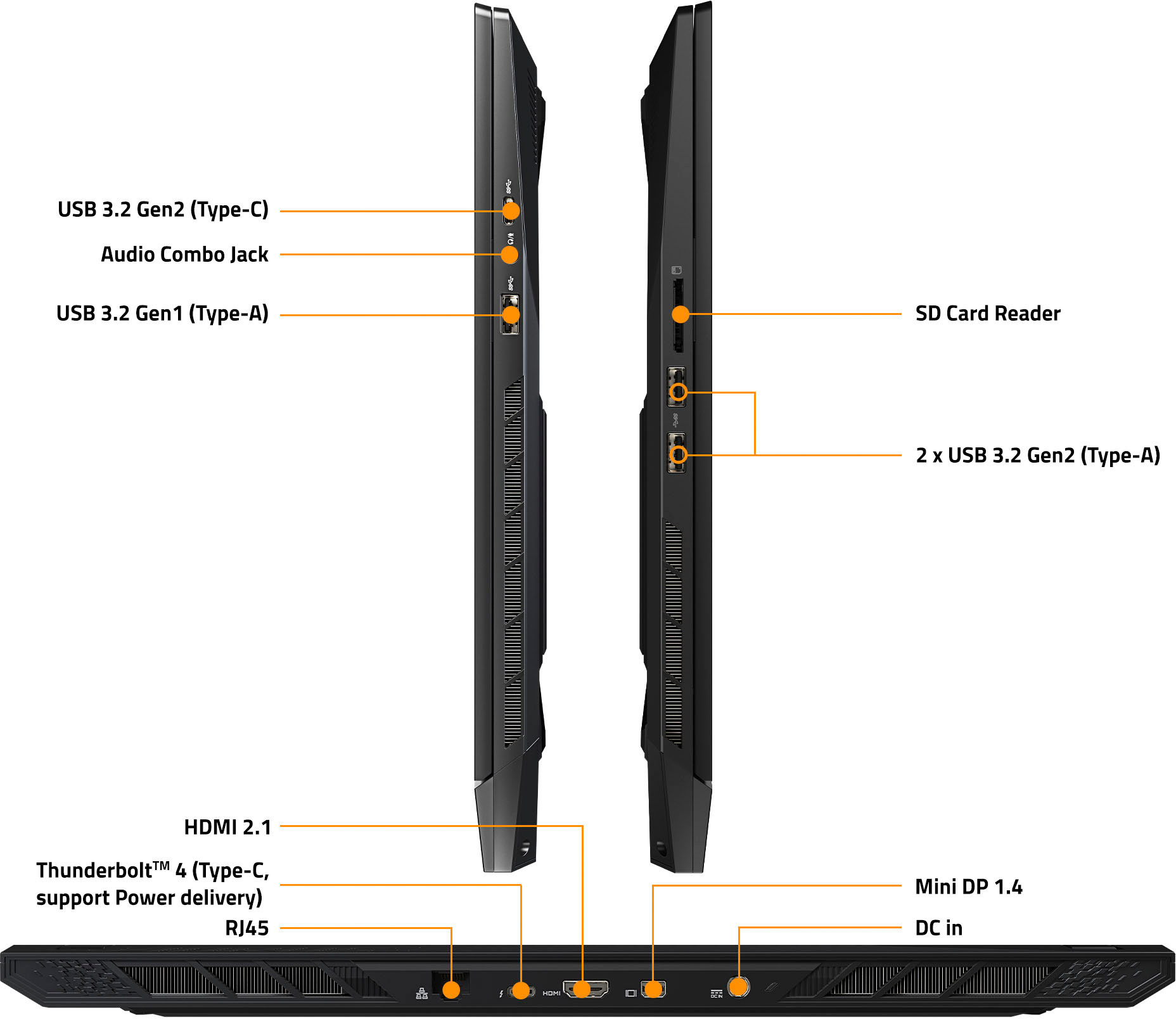 Asus AORUS 17H BXF-74ES554SH 17.3´´ i7-13700H/16GB/1TB SSD/RTX 4080 Gaming  Laptop Clear