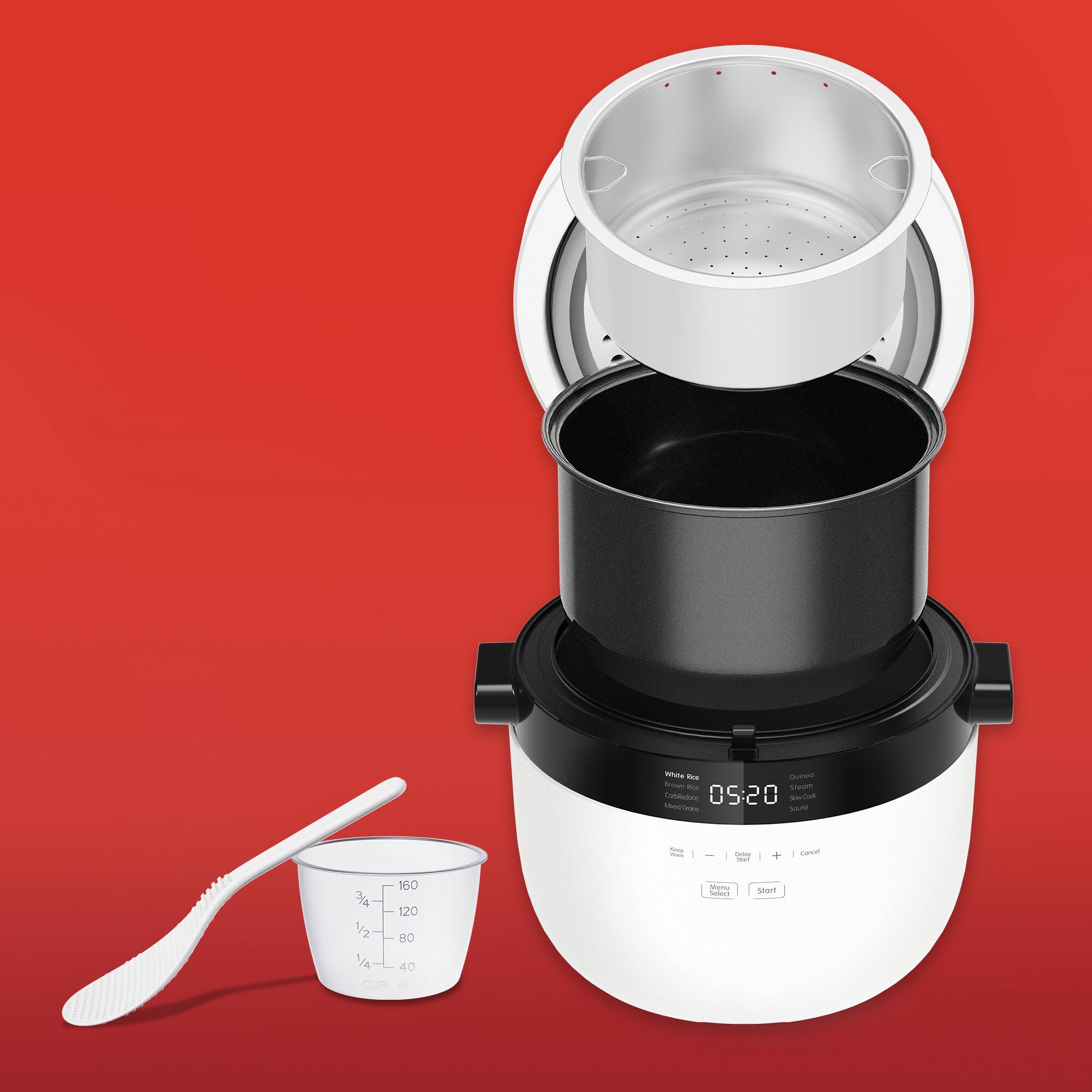 Alt View 14. Instant Pot - Instant 20-cup Multigrain Cooker - White.