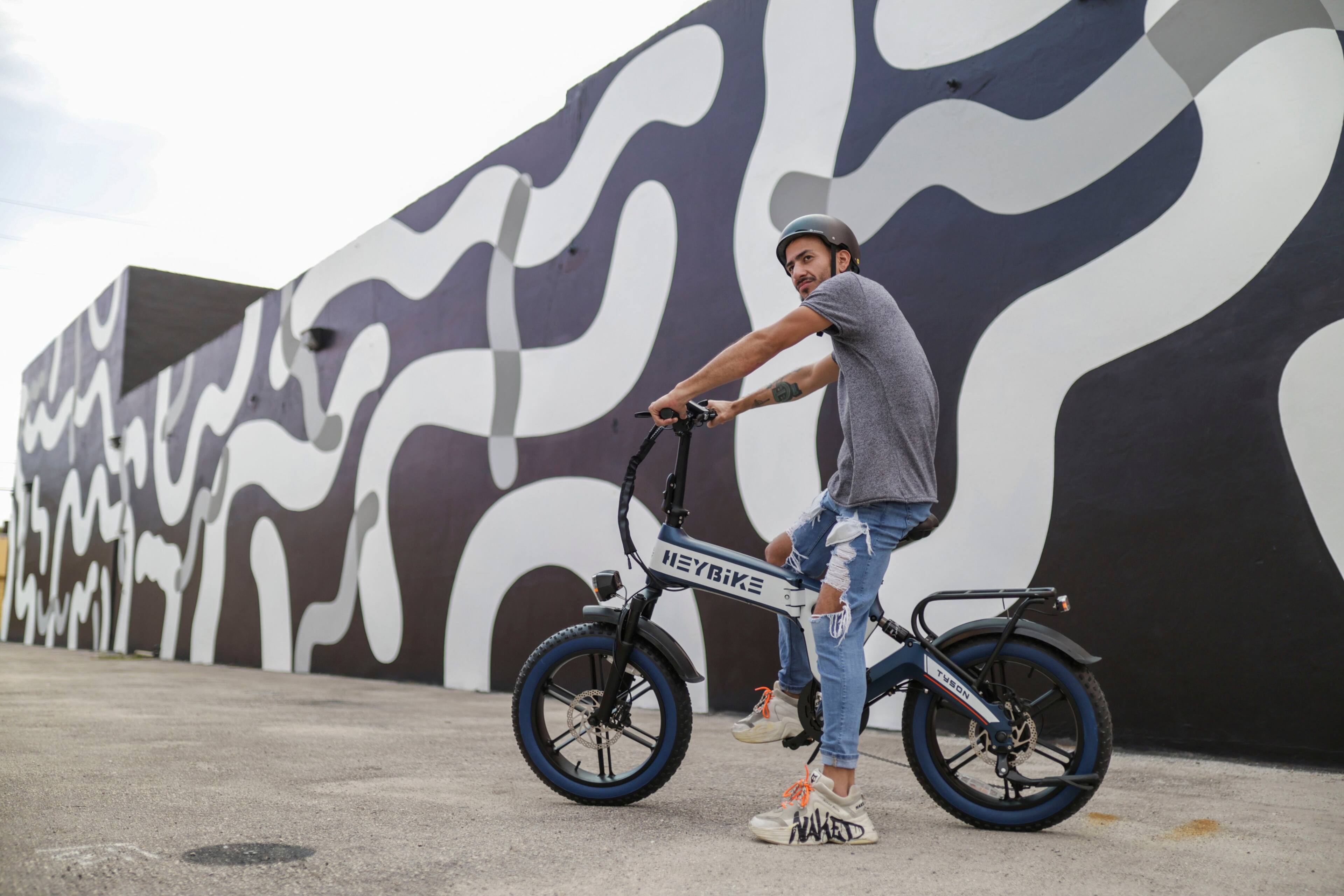 Alt View 13. Heybike - Tyson Foldable E-bike w/ 55mi Max Operating Range & 28 mph Max Speed - Blue.