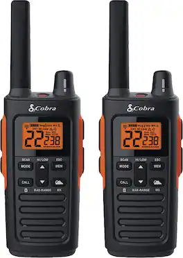 Cobra - 38-Mile, 60-Channel 2-Way Radios (Pair) - Black