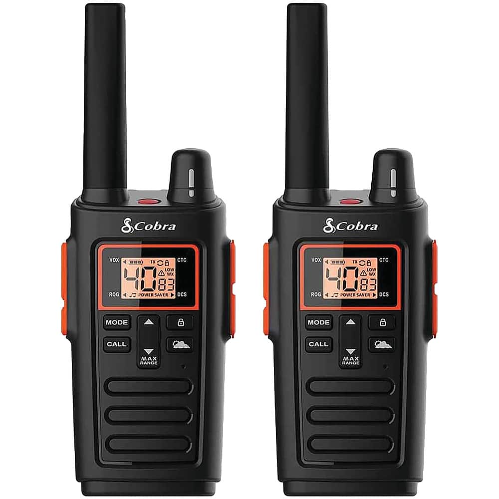 Angle. Cobra - 32-Mile, 40-Channel 2-Way Radios (Pair) - Black.