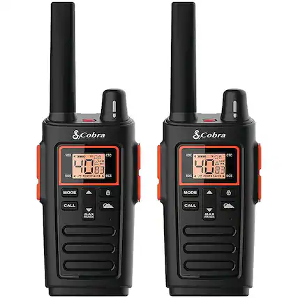 Angle. Cobra - 32-Mile, 40-Channel 2-Way Radios (Pair) - Black.