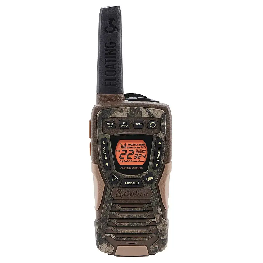 The image features a floating watch with a built-in radio. It is designed to be waterproof and has a volume control, making it suitable for various outdoor activities. The watch is equipped with a radio and a scanner, allowing users to stay connected and monitor different channels. The watch is also waterproof, ensuring that it can be used in wet conditions without any issues.