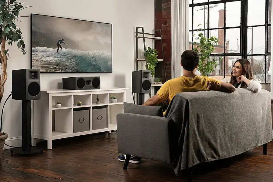 Alt View 32. MartinLogan - Motion Stand25 Bookshelf Speaker Stand - Black.