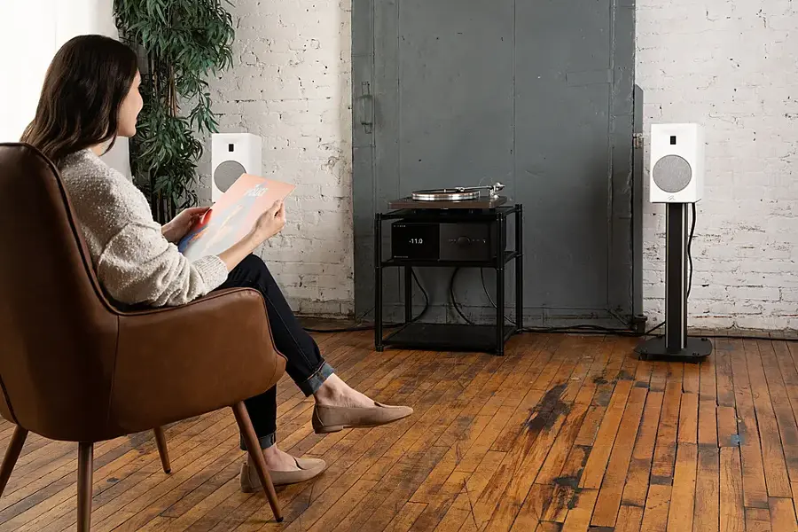 Alt View 33. MartinLogan - Motion Stand25 Bookshelf Speaker Stand - Black.