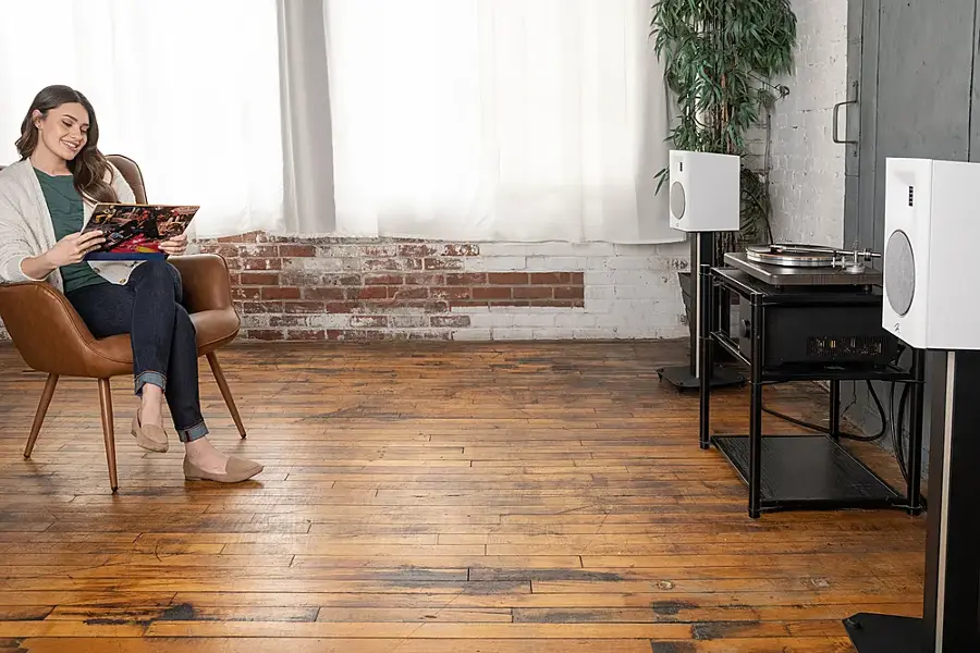 Alt View 35. MartinLogan - Motion Stand25 Bookshelf Speaker Stand - Black.