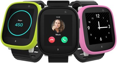 Xplora X6Play Smart Watch Cell Phone with GPS and pre-installed SIM Card - Black - Front_Zoom