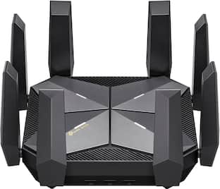 TP Link Archer AX90 AX6600 Tri Band Wi Fi 6 Router Black Archer TP Link Archer AX90 AX6600 Tri Band Wi Fi 6 Router Black Archer