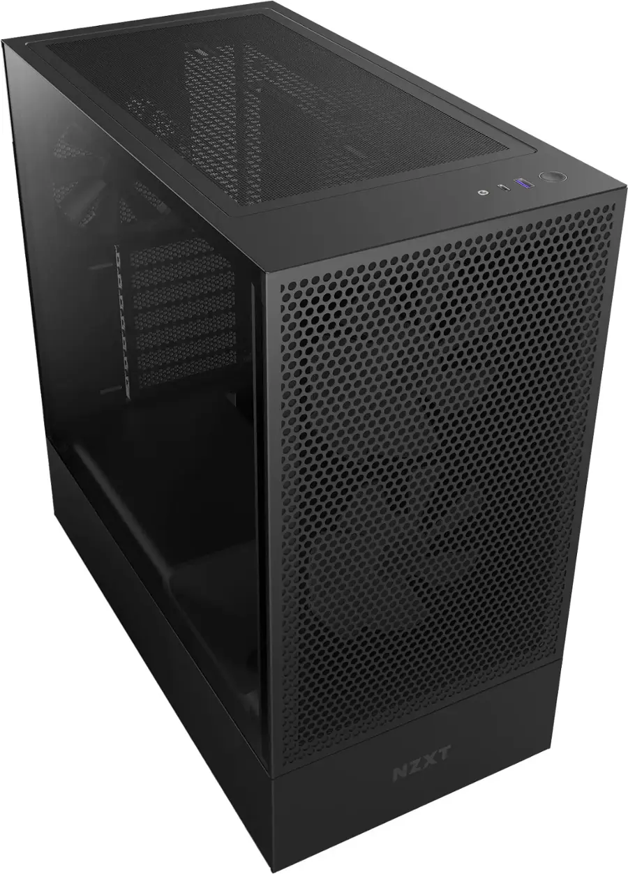 Nzxt H5 Flow Rgb Atx Mid Tower Pc Case With Rgb Fans Black Cc-h51fb-r1 