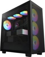 NZXT - H7 Flow RGB ATX Mid-Tower Case with RGB Fans - Black - Front_Zoom