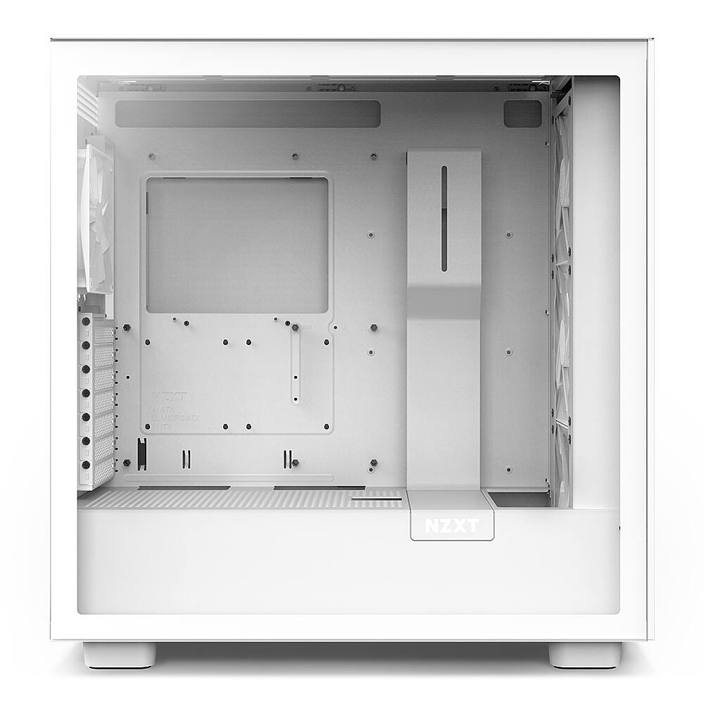 Alt View 11. NZXT - H7 Flow RGB ATX Mid-Tower Case with RGB Fans - White.