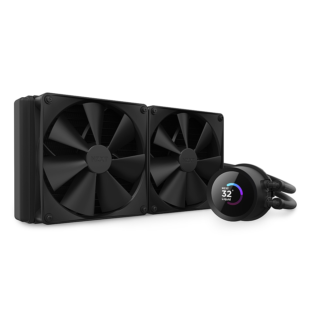 Barbermaskine Snazzy Mechanics NZXT Kraken 280 140mm Fans + AIO 280mm Radiator Liquid Cooling System with  1.54" LCD Display and F Series Fans Black RL-KN280-B1 - Best Buy