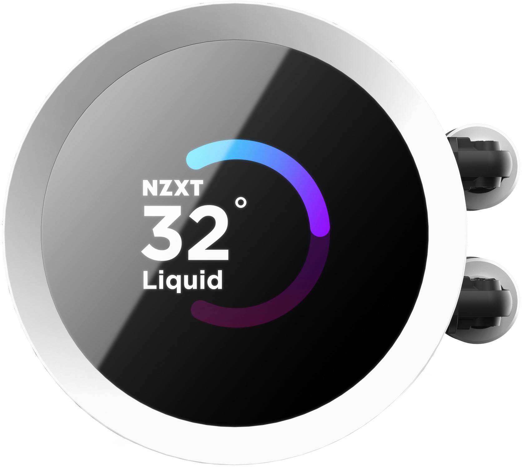 Alt View 21. NZXT - Kraken RGB 360mm Radiator CPU Liquid Cooler (3 x 120mm Core Fans) with RGB Controller and 1.54" LCD Display - White.